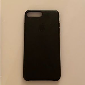 Black Leather iPhone 6/7 plus case.  Apple brand.